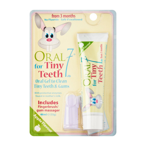 Детский набор Oral7 For Tiny Teeth: зубная паста-гель + щетка на палец