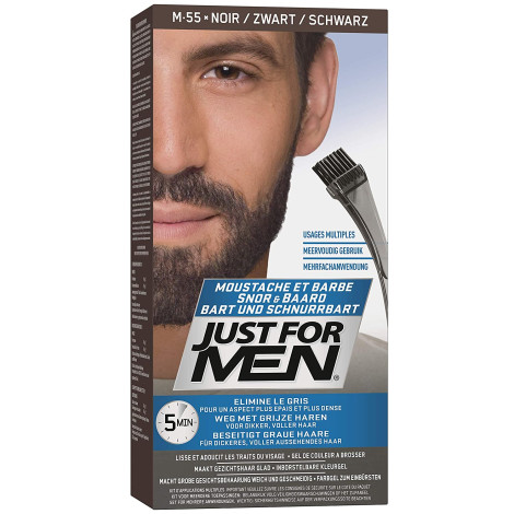 Краска для усов и бороды Just for Men Color Gel Mustache & Beard M-55 Real Black Черный 2x14 г