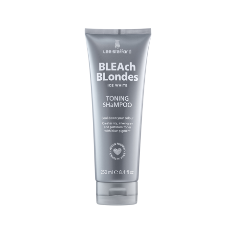 Антижелтый шампунь для осветленных волос Lee Stafford Bleach Blondes Ice White Toning Shampoo 250 мл