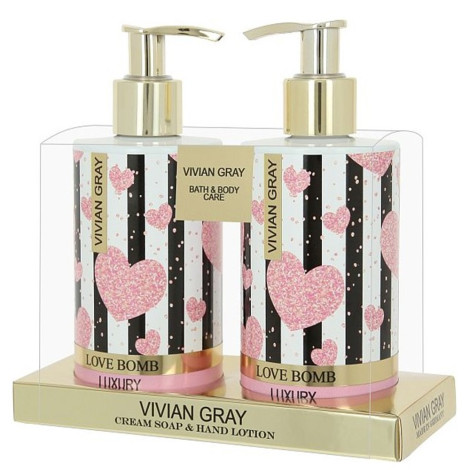 Набор Vivian Gray Love Bomb Крем-мыло для рук 250 мл & Лосьон для тела и рук 250 мл