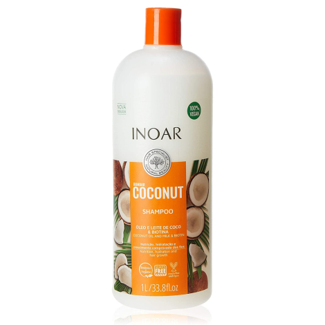 Бессульфатный шампунь Inoar Bombar Coconut Shampoo Кокос 1000 мл