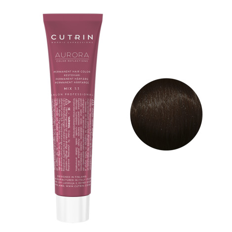 Краска для волос Cutrin Aurora Permanent 3.0 темно-коричневый 60 мл