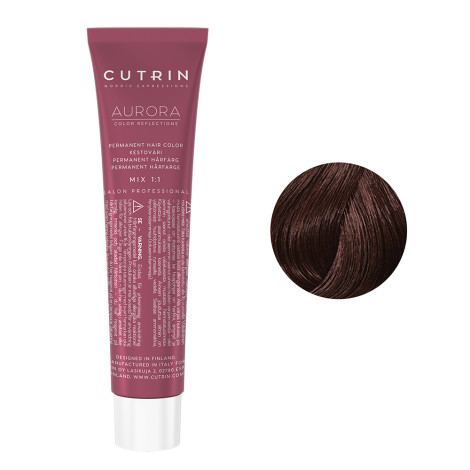 Краска для волос Cutrin Aurora Permanent 5.74 шоколадное печенье 60 мл