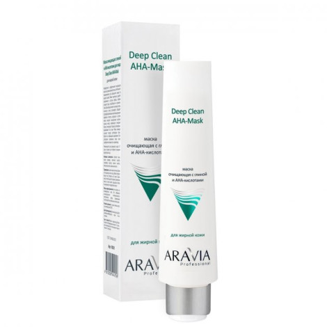 Маска очищающая с глиной и AHA-кислотами для лица Aravia Deep Clean AHA-Mask 100 мл