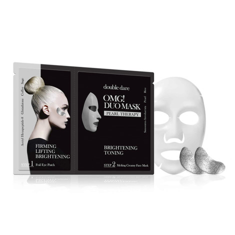 Комплекс двухкомпонентный из маски и патчей Double Dare OMG! Duo Mask Pearl Treatment Сияние и тонизирование