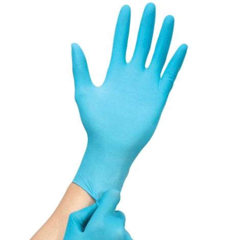 Виниловые перчатки Zarys Medicare M голубые 100 шт 