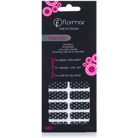 Наклейки для ногтей Flormar M01 Готовый маникюр