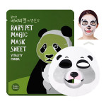Тканевая маска для лица Holika Holika Baby Pet Magic Mask Sheet Vitality Panda Панда против темных кругов под глазами 22 мл (Фото #4)