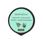 Маска для лица Innisfree Capsule Recipe Pack Bija & Aloe на основе экстракта алоэ и семян торреи в капсуле 10 мл (Фото #1)