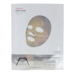 3-х слойная тканевая экспресс-маска с термоэффектом с фуллереном серебряная фольга The Oozoo Face Silver 1 шт (Фото #1)