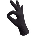 Перчатки нитриловые Doman Black Olive черные XS 100 шт (Фото #1)