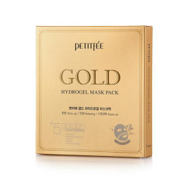 Гидрогелевая маска для лица Petitfee Gold Hydrogel Mask Pack с золотым комплексом +5 5 шт