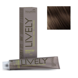 Крем-краска для волос Nouvelle Lively Hair Color 4 каштановый 100 мл