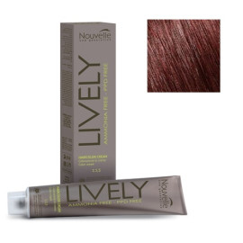 Крем-краска для волос Nouvelle Lively Hair Color 5.5 светло-каштановый махагон 100 мл