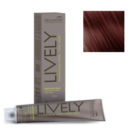Крем-краска для волос Nouvelle Lively Hair Color 5.53 золотистый светло-каштановый махогон 100 мл