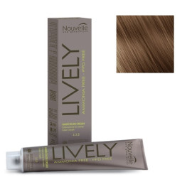 Крем-краска для волос Nouvelle Lively Hair Color 6 темный блонд 100 мл