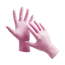 Перчатки Rio нитриловые M розовые 10 шт