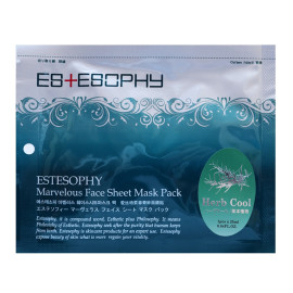 Тканевая маска для лица с травяным экстрактом Estesophy Herb Cool Marvelous Face Sheet Mask Pack 25 мл