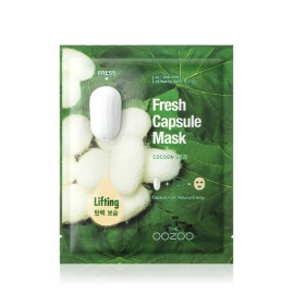 Тканевая маска с капсулой-активатором The Oozoo Fresh с экстрактом шелка для лифтинга и увлажнения 1 шт