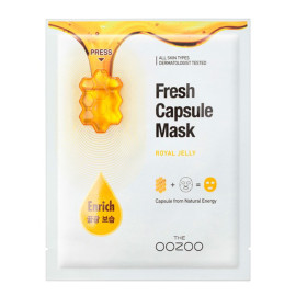 Тканевая маска с капсулой-активатором The Oozoo Fresh с маточным молочком для сияния и питания 1шт
