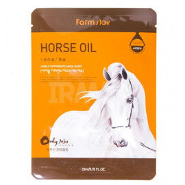 Тканевая маска с лошадиным жиром FarmStay Visible Difference Horse Oil Mask Sheet