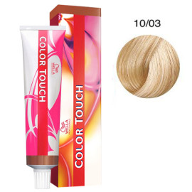 Краска для волос Wella Color Touch 10/03 очень яркий блондин натуральный золотой 60 мл