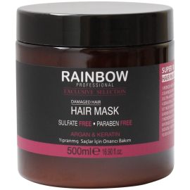 Бессульфатная маска для поврежденных волос Rainbow Exclusive Арган и Кератин 500 мл