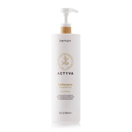 Шампунь для волос и тела с аргановым и льняным маслом Kemon Actyva Bellessere Shampoo 1000 мл