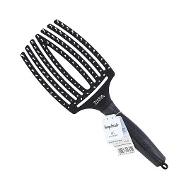 Щетка для волос массажная Olivia Garden Finger Brush Large Black с нейлоновой щетиной