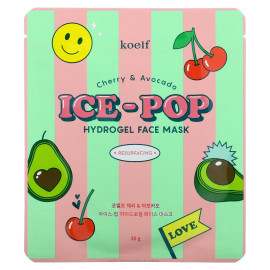 Гидрогелевая восстанавливающая маска для лица с вишней и авокадо Koelf Ice-Pop Hydrogel Face Mask Cherry and Avocado 30 г