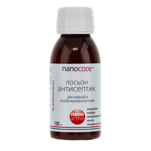 Лосьон Nanocode Антисептик для жирной и комбинированной кожи 100 мл