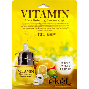 Тканевая маска Ekel восстанавливающая для чувствительной кожи с витамином С 25 мл