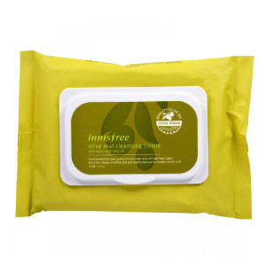 Очищающие салфетки для лица Innisfree Olive Real Cleansing Tissue с экстрактом оливы 30 шт