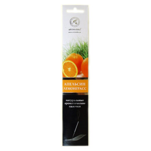 Аромапалочки Ароматика с натуральными эфирными маслами Апельсин-Лемонграсс 8 шт