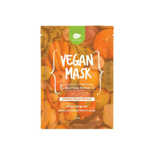 Веганская увлажняющая и придающая сияние маска для лица Happy Vegan Brightening Moisture Vegan Mask 27 мл