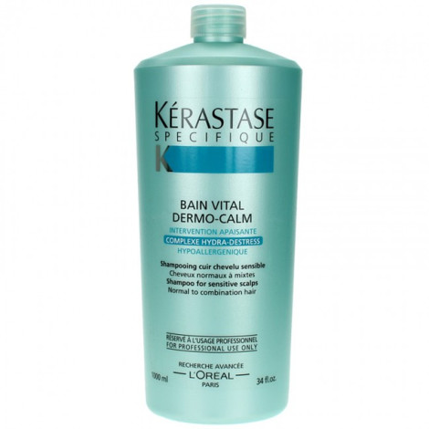 Kerastase Specifique Bain Vital Дермо-спокійний шампунь для ванни для чутливої шкіри голови та волосся Комбінований тип 1000 мл