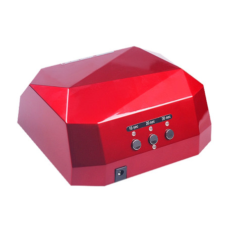 Світлодіодна + ультрафіолетова лампа для нігтів Simei Diamond Темно-червоний 36 Вт
