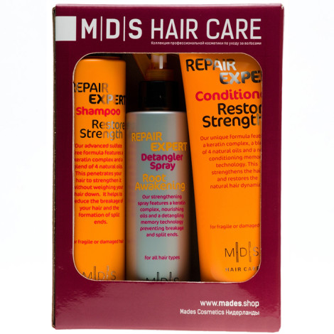 Виготовлена косметика MDS Професійний догляд за волоссям Експертний набір для відновлення міцності 250 + 250 + 200 мл
