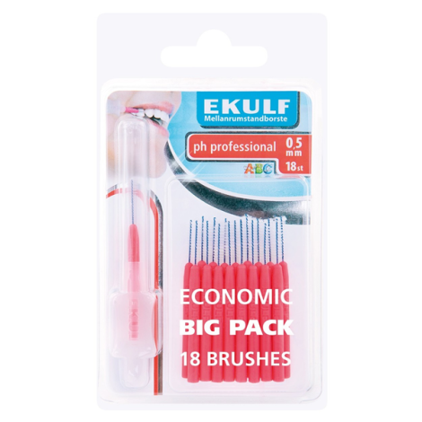Міжзубні щітки Ekulf Ph Professional 0,5 мм 18 шт