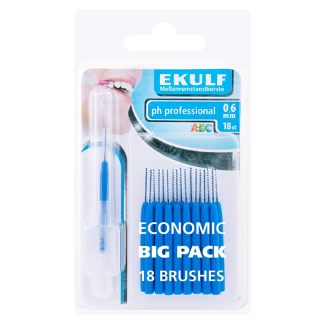 Міжзубні міжзубні міжзубні міжвідсоткові щітки Ekulf Ph Professional 0,6 мм 18 шт