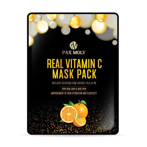 Тканинна маска з вітаміном С Pax Молі Справжній пакет масок вітаміну С