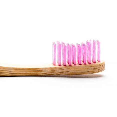 Бамбукова зубна щітка Скромна Рожева м'яка