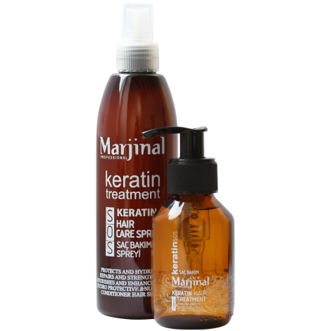 Кератиновий спрей + олія для волосся Marjinal Keratin Treatment 250 мл + 100 мл