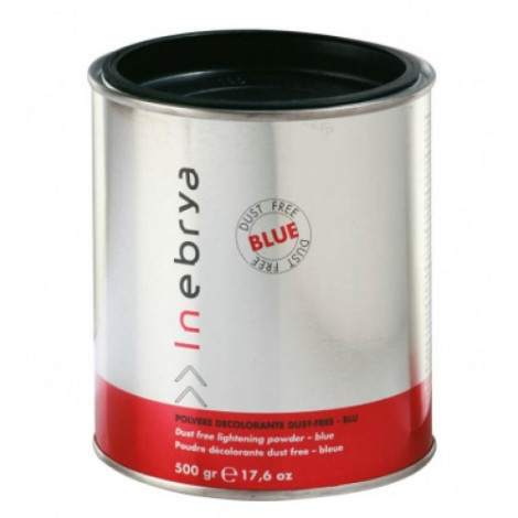 Запаска синьої знебарвлюючої пудри Inebrya Dust Free Lightening Powder Blue 500 г