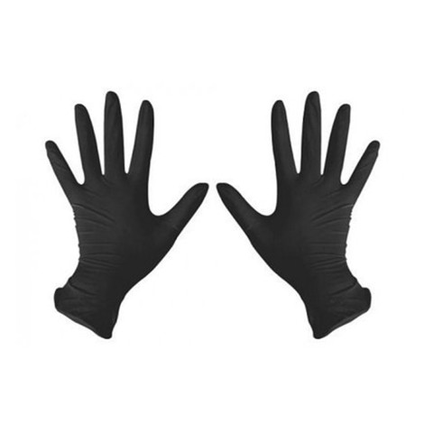 Нітрилові рукавички Doman L Чорна пантера 100 шт