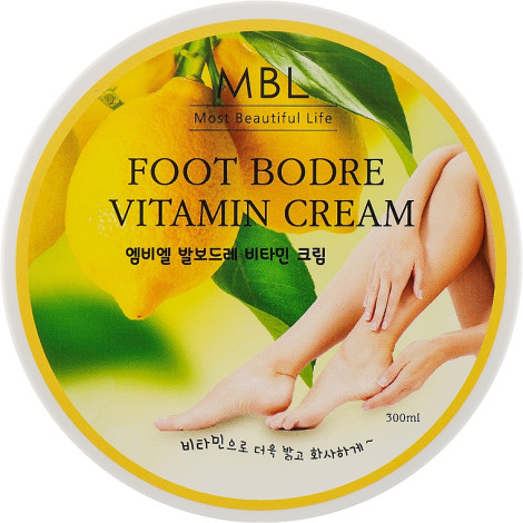 Крем для ніг з вітамінами проти сухості та натоптишів MBL Foot bodre cream 300 мл