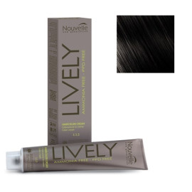 Крем-фарба для волосся Nouvelle Lively Hair Color 1 чорний 100 мл