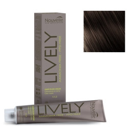 Крем-фарба для волосся Nouvelle Lively Hair Color 3 темно-коричневого кольору 100 мл