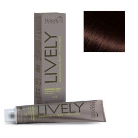 Крем-фарба для волосся Nouvelle Lively Hair Color 4,5 каштанове червоне дерево 100 мл