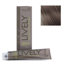 Крем-фарба для волосся Nouvelle Lively Hair Color 6,1 попелястий темно-русявий 100 мл